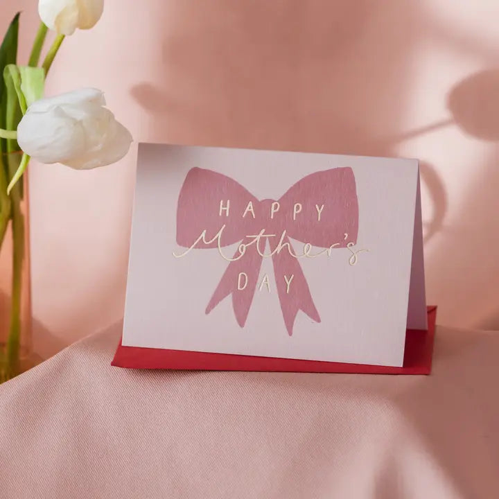 De Lacy at Home 'Happy Mother's Day' Red Bow Foil Card