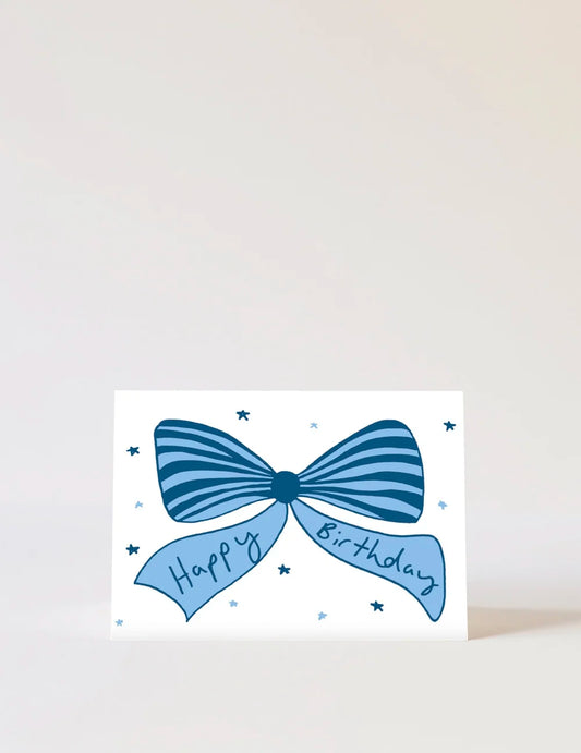 Birthday Blue Bow Card