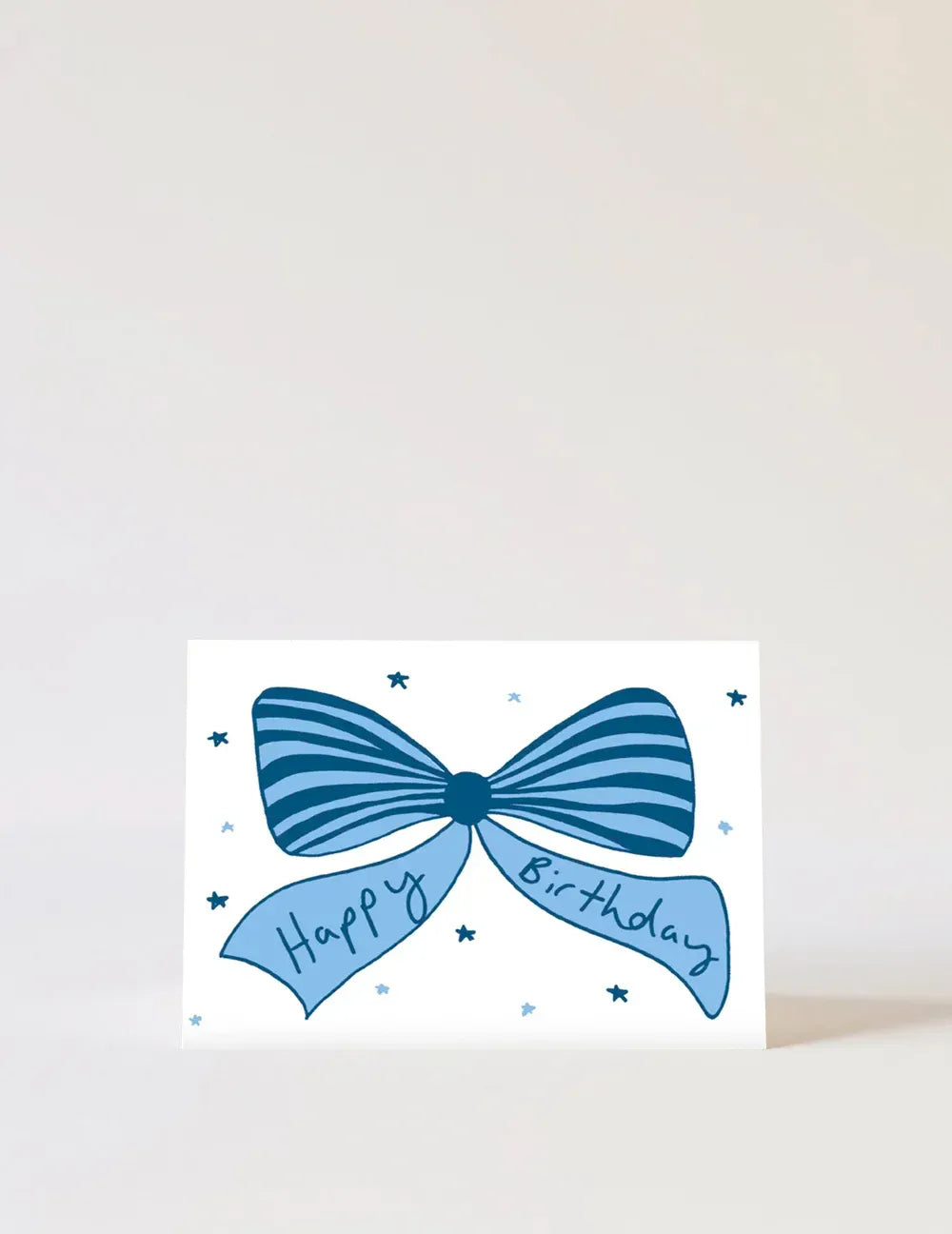 De Lacy at Home Birthday Blue Bow Card