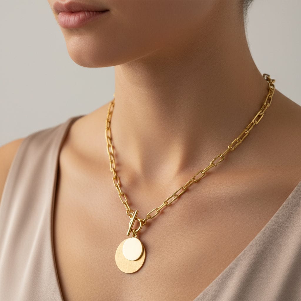 De Lacy at Home Gold Disc Chain Necklaces
