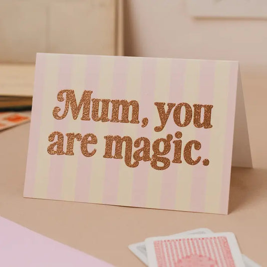 De Lacy at Home 'Mum, You Are Magic' Glitter Mother's Day Card