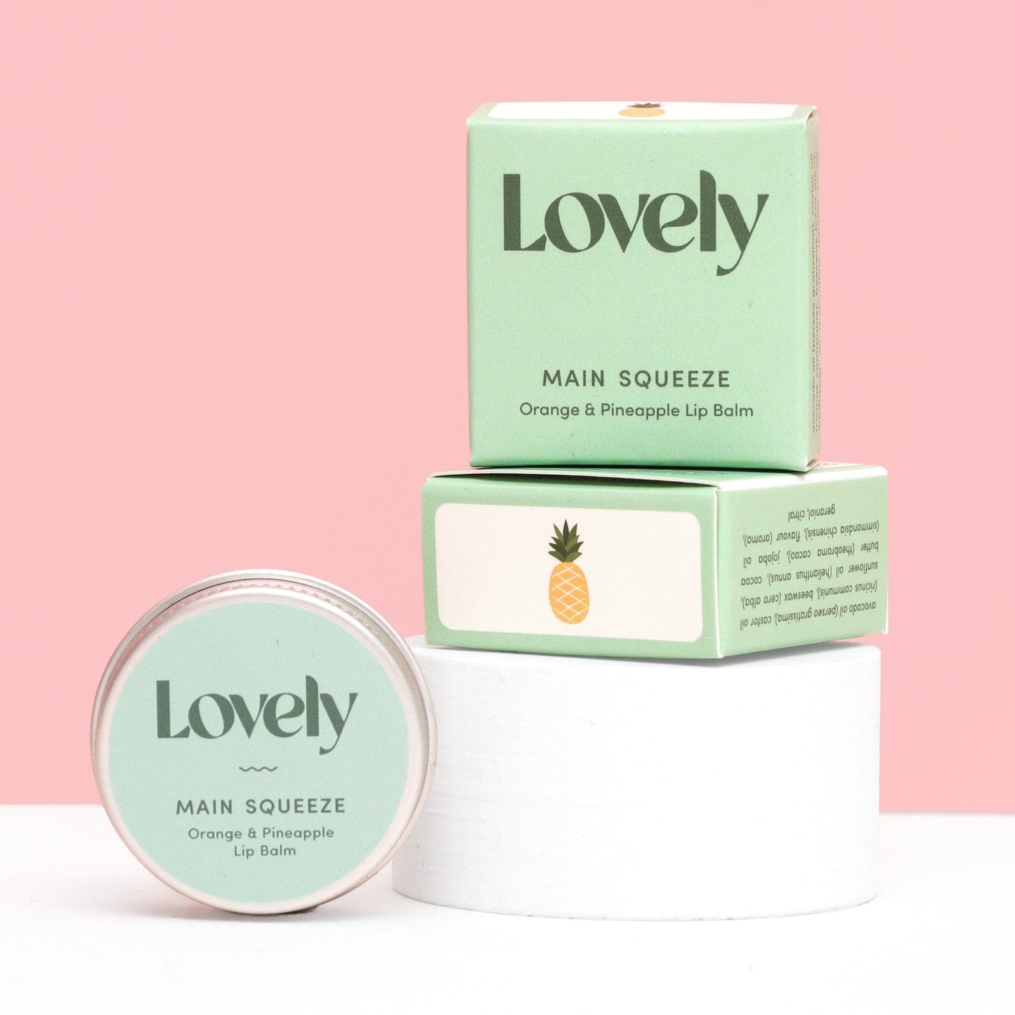 De Lacy at Home Orange and Pineapple Squeeze Lovely Lip Balms