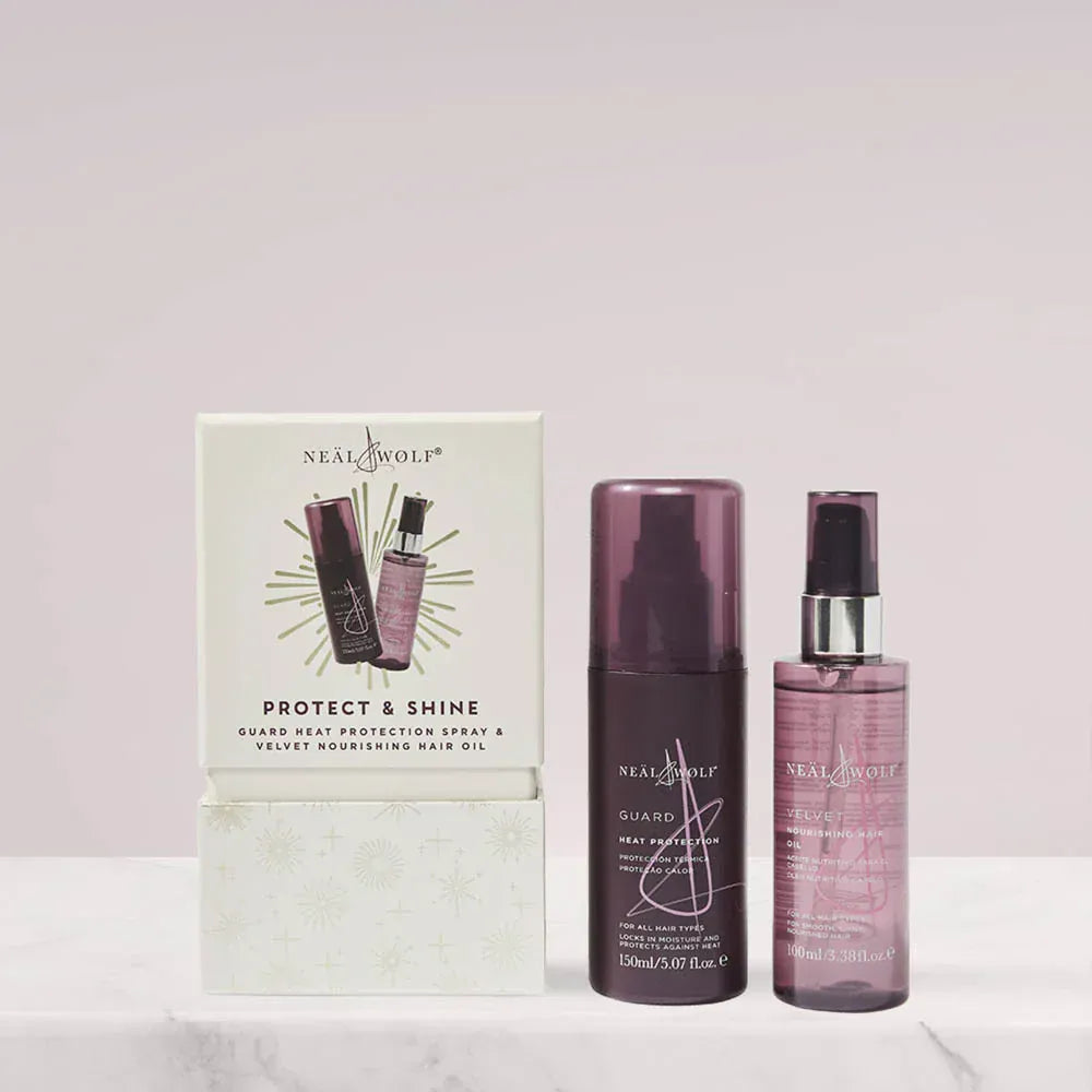 De Lacy at Home PROTECT & SHINE Collection Heat Protection Spray & Nourishing Hair Oil Gift Set