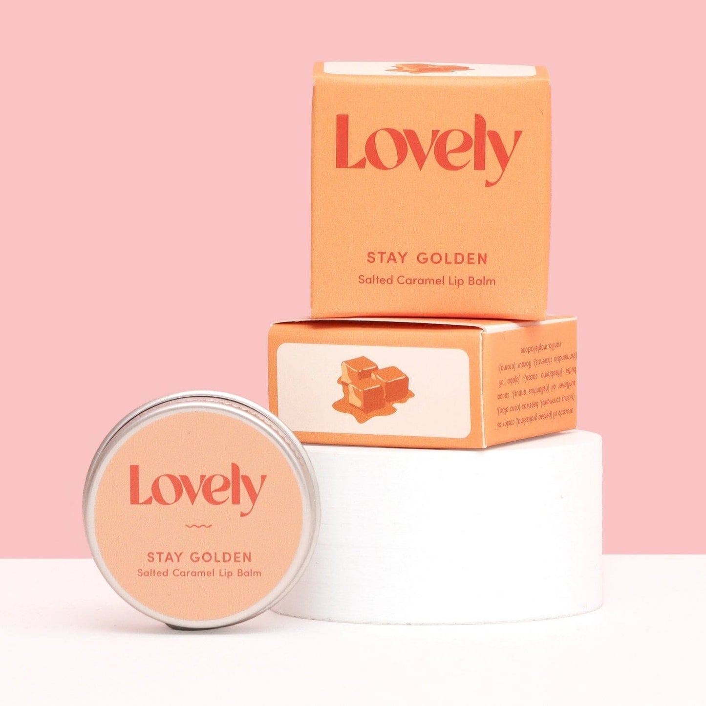 De Lacy at Home Stay Golden Salted Caramel Lovely Lip Balms