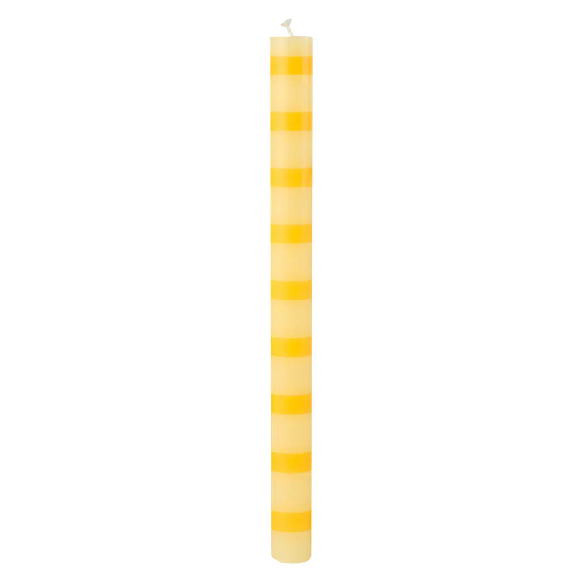 De Lacy at Home Yellow Stripe Dinner Candles